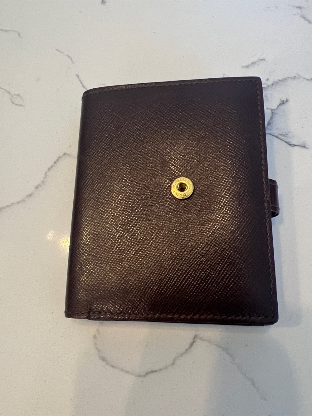 Brown Leather Snap Wallet